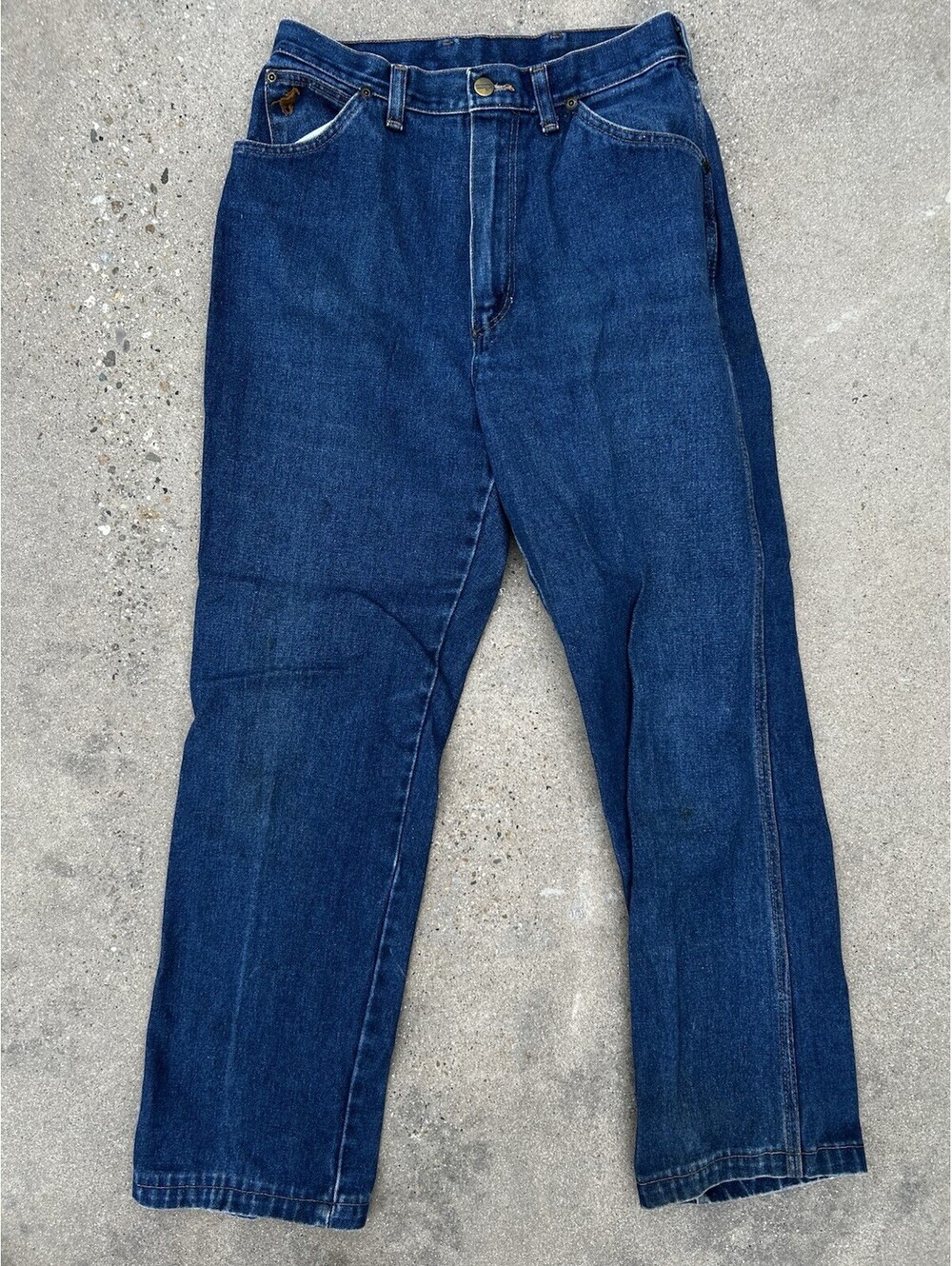 Vintage Wrangler Denim Blue Jeans Misses Reg Fit 1970s USA Women’s MR595PW